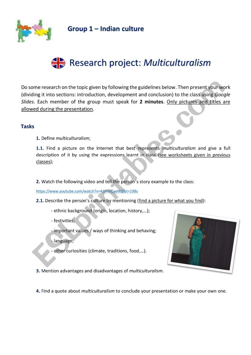 Multiculturalism - project work