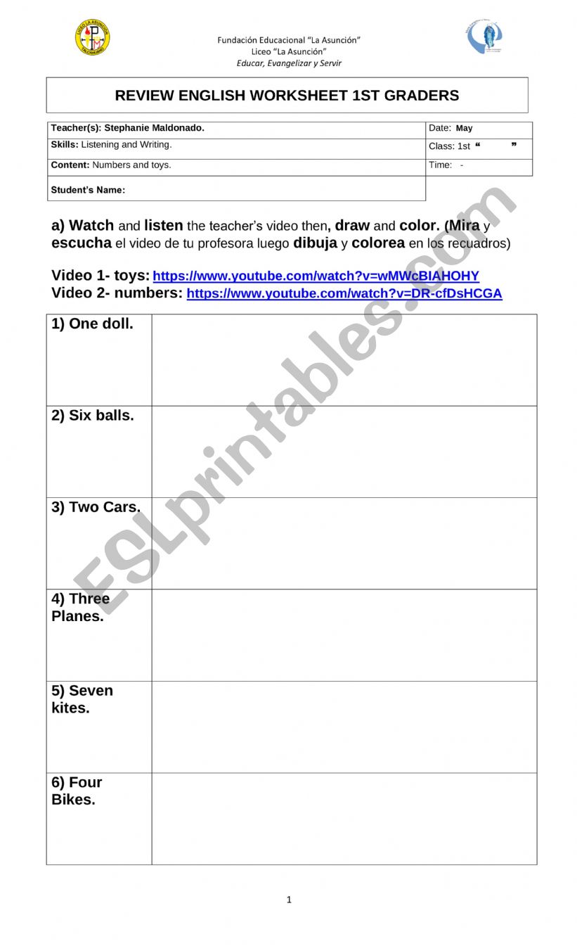RULES worksheet