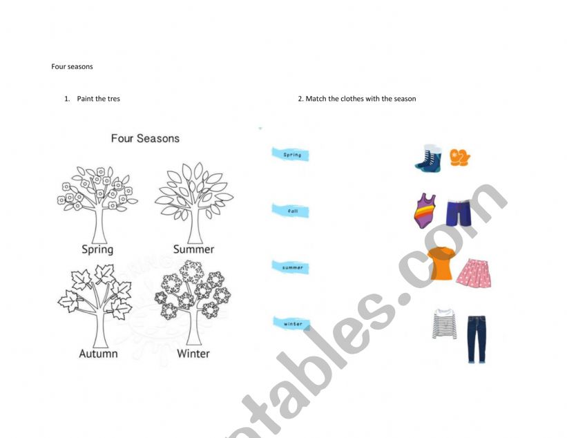 seasons worksheet