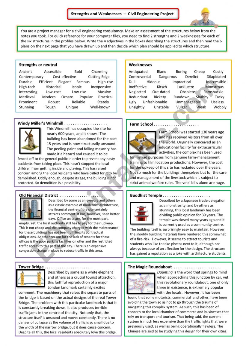 Civil Engineering Project 1: Adjectives