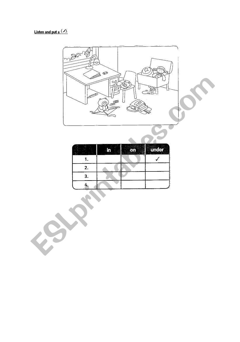 Prepositions worksheet