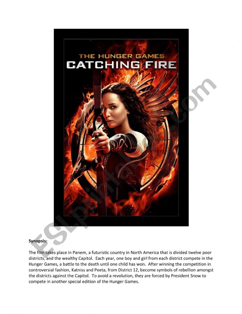 Dystopia/Hunger Games worksheet