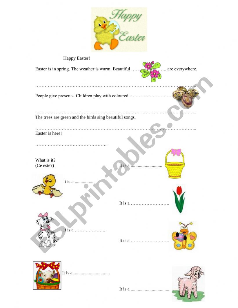 EASTER SHEET worksheet