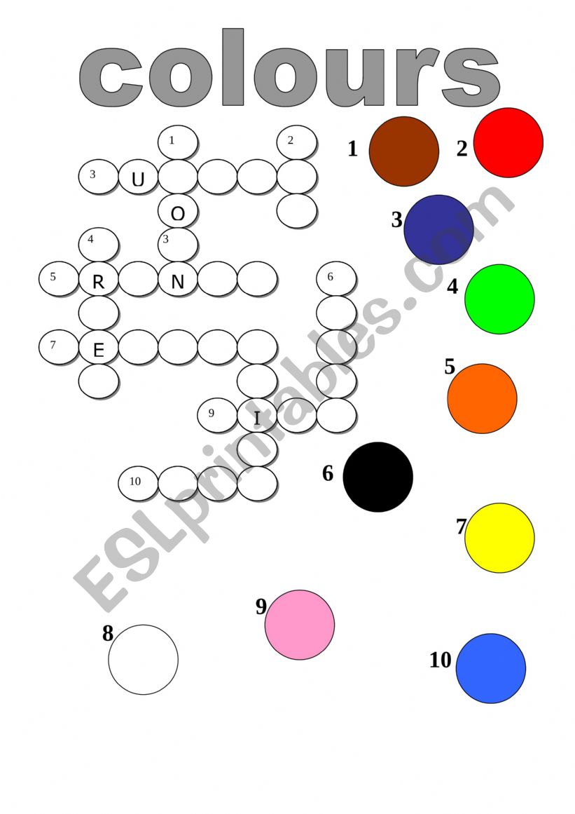 colour worksheet