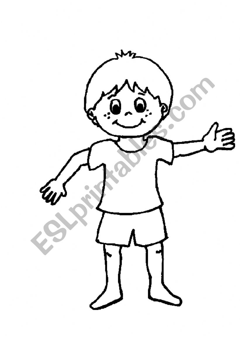 BODY PARTS TO CUT worksheet