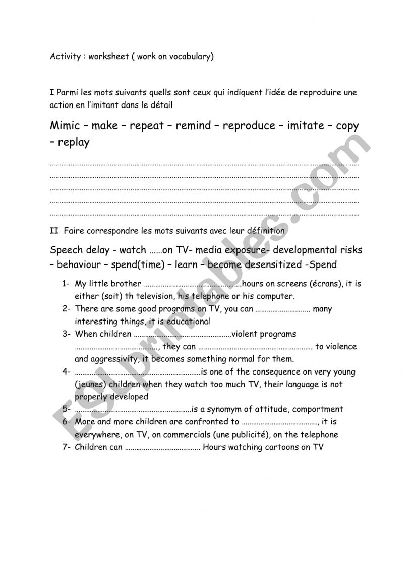 TV and its effects on children