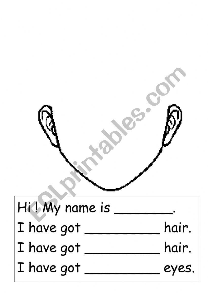 Draw your face based on the sentences-physical appearances