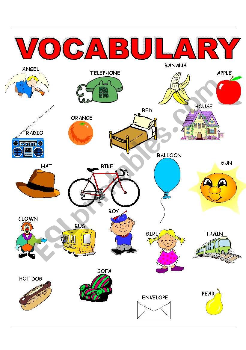 VOCABULARY_KINDER worksheet