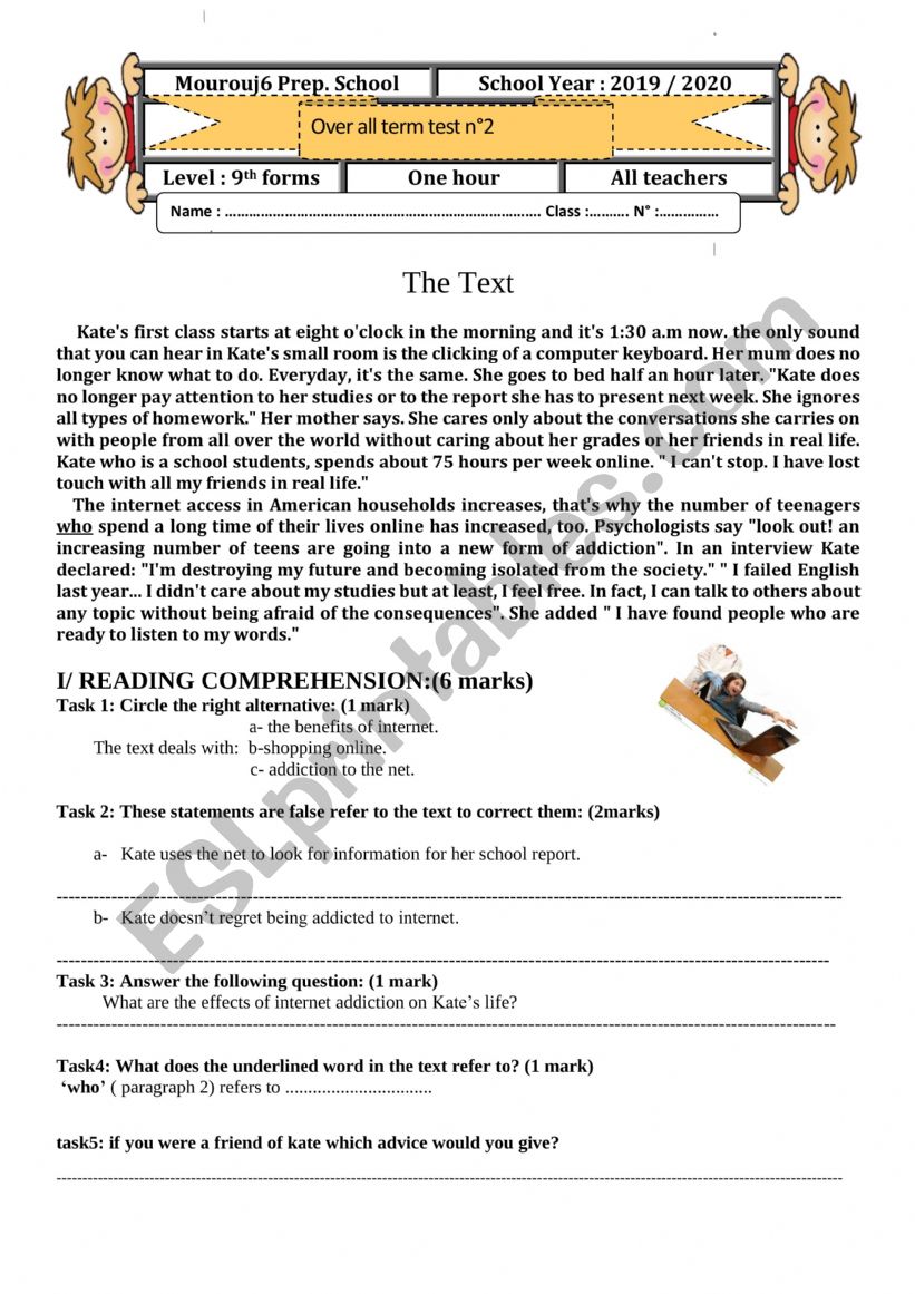 end term test 1 worksheet