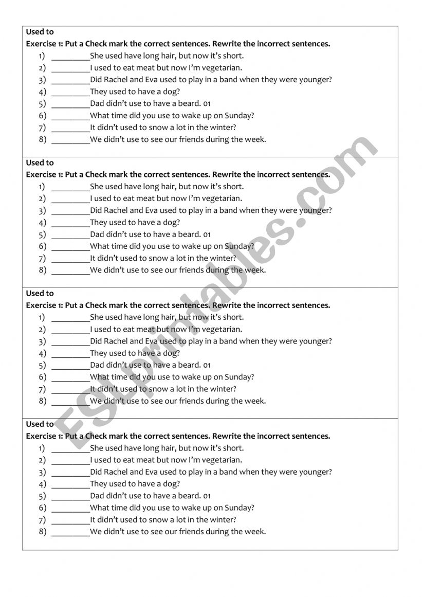 activities worksheet