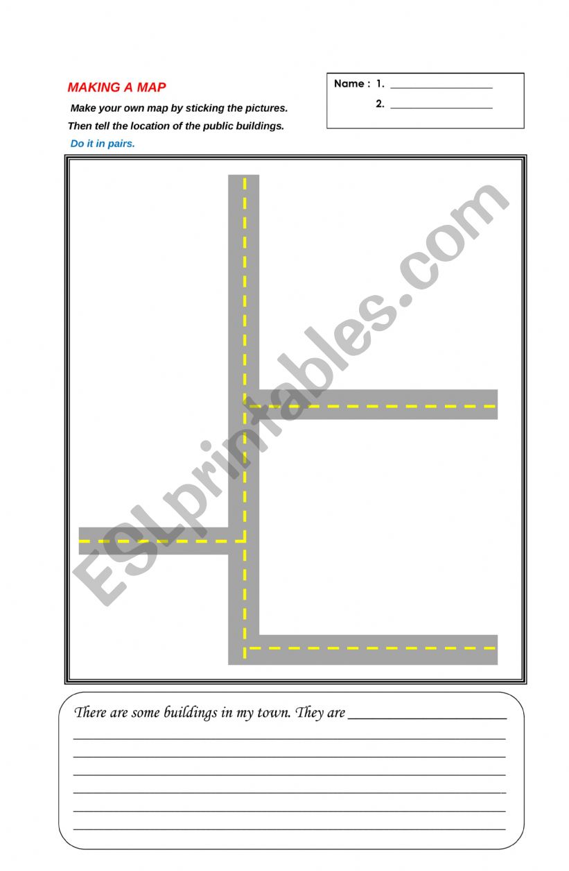 Making a map worksheet