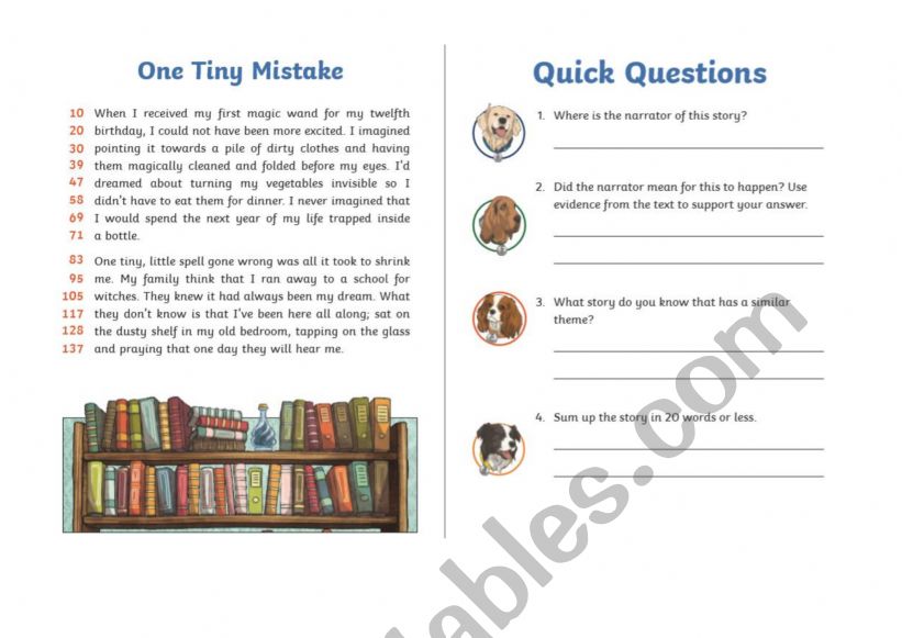 one tiny mistake- reading comp