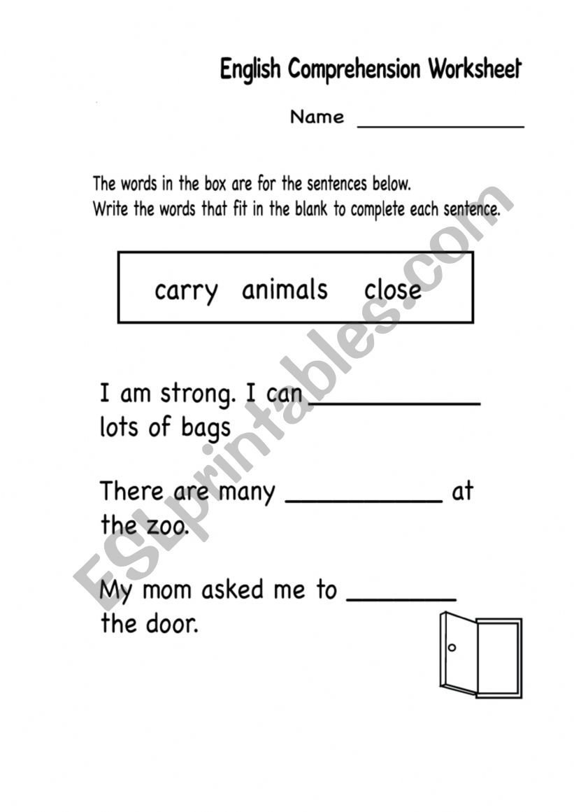 Reading Comprehension 1 worksheet