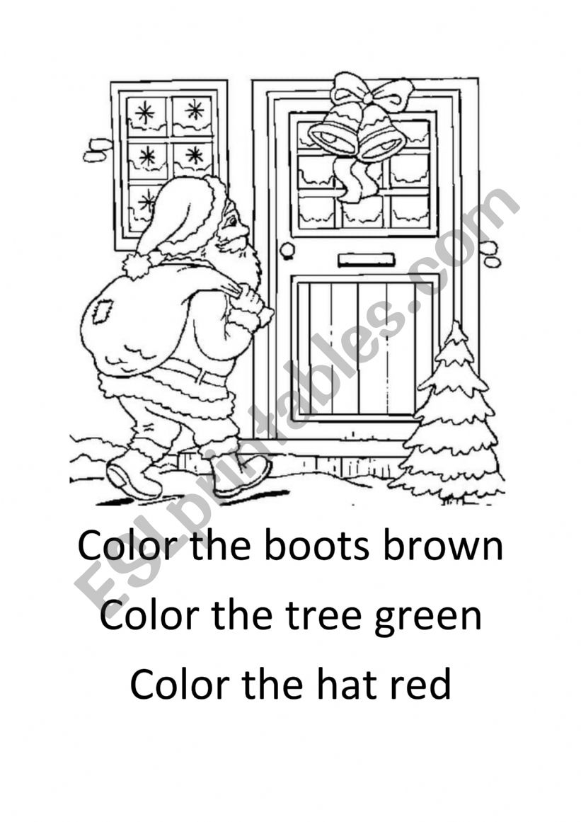 Santa Claus Coloring with reading comprehension