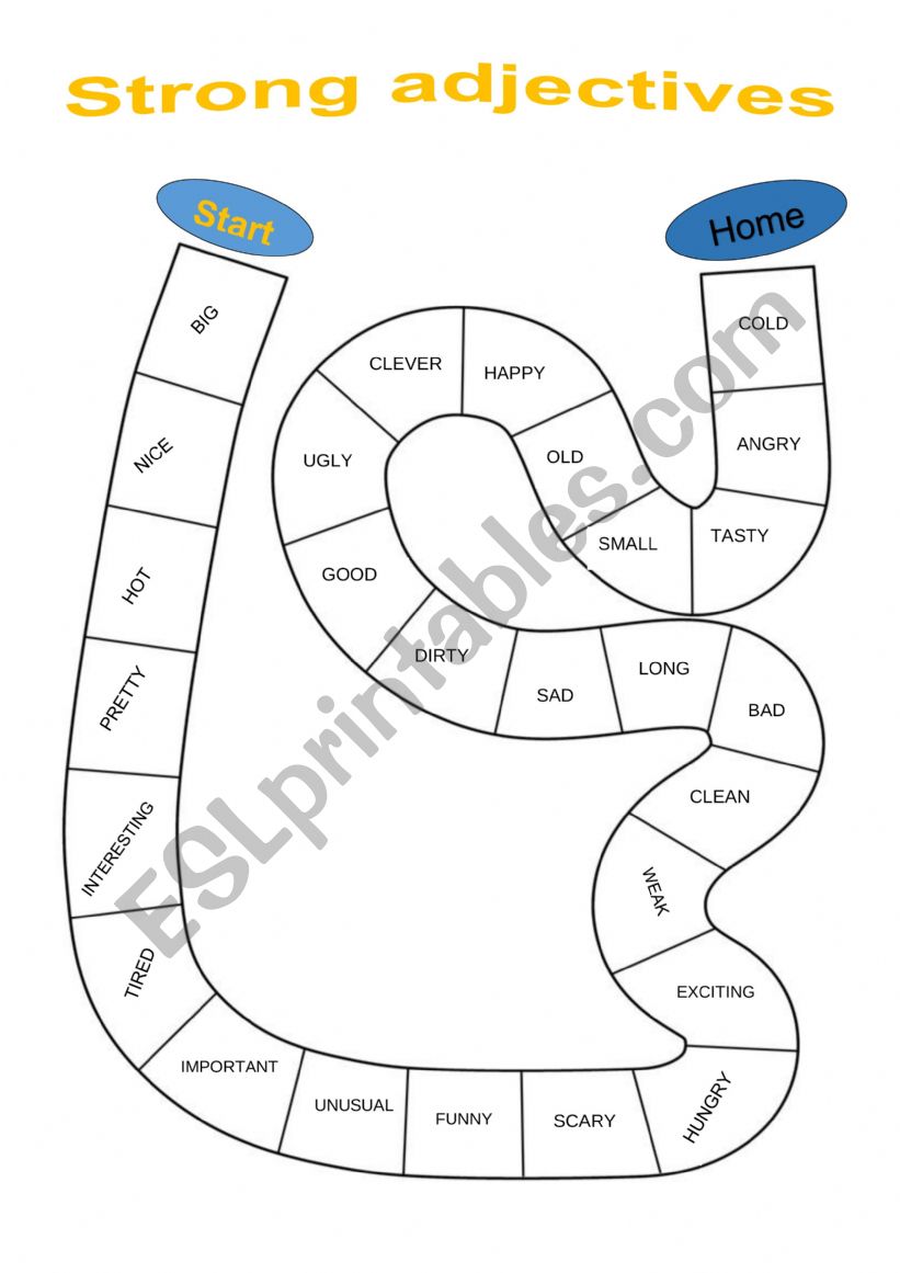 Strong Adjectives worksheet