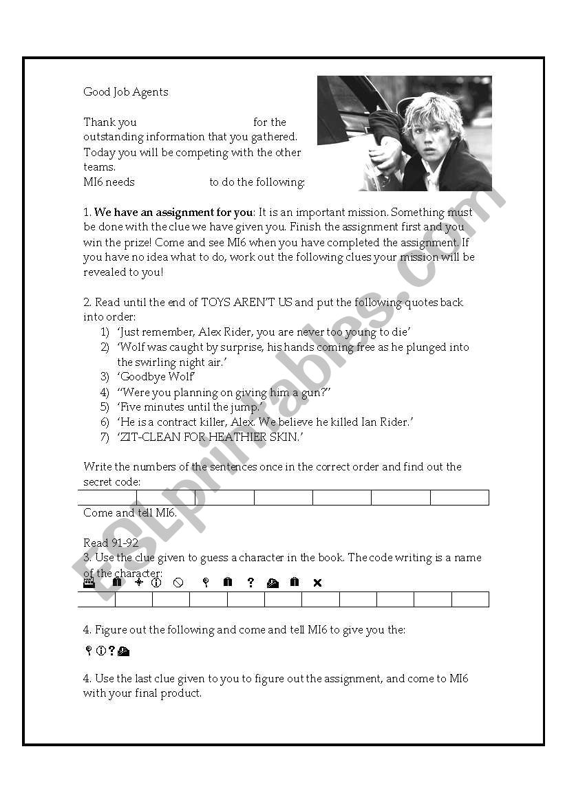 Stormbeaker Mission worksheet