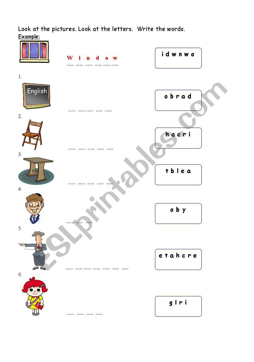 classroom1 worksheet