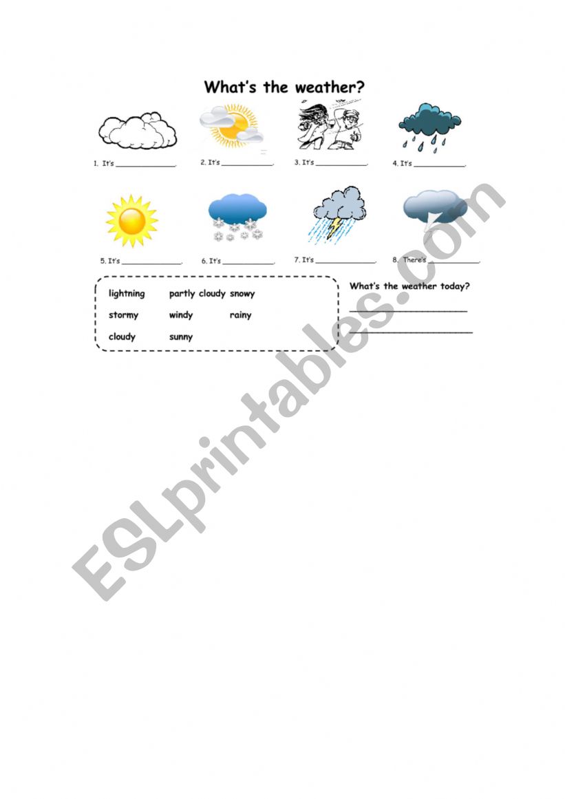 weather worksheet