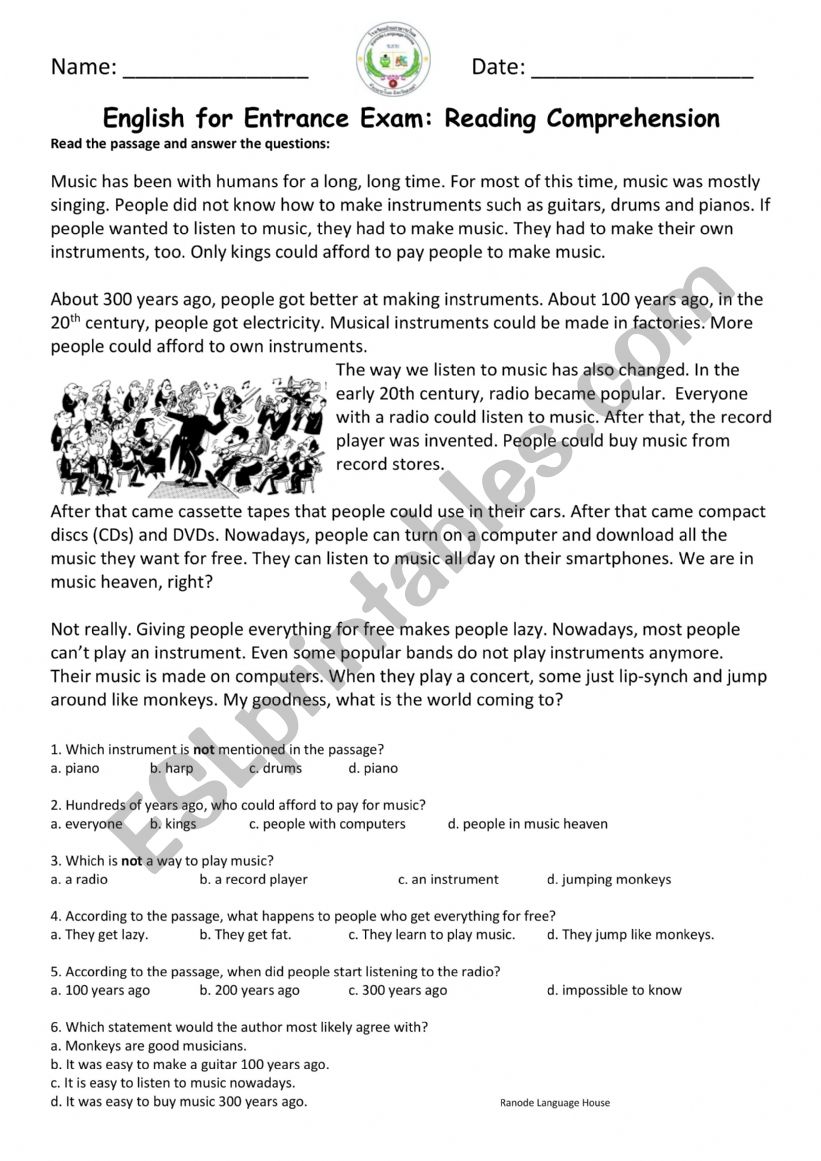 A brief history worksheet