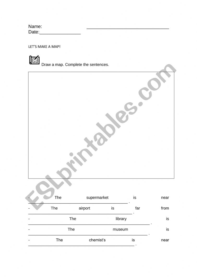 LetÃ¯Â¿Â½s make a map! worksheet