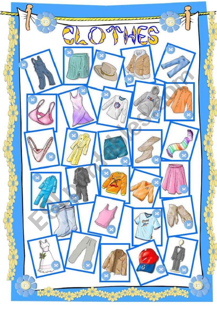 Clothes worksheet