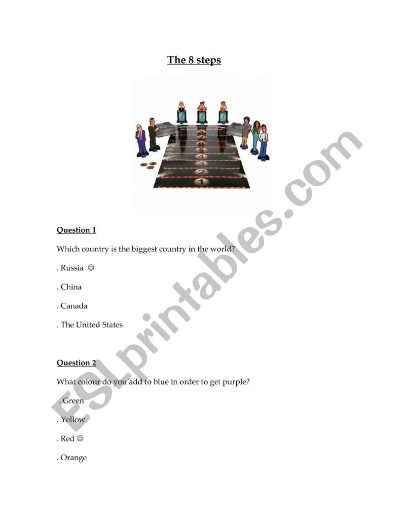 the 8 steps worksheet
