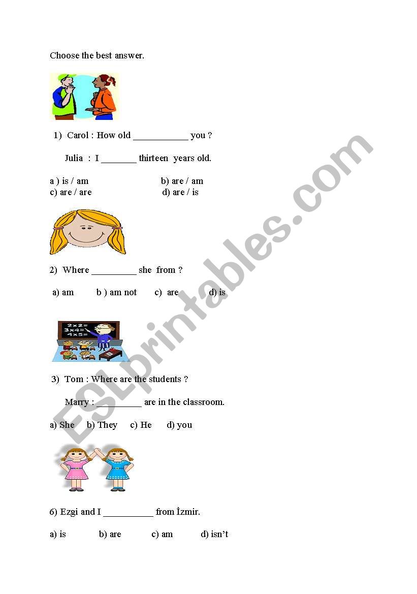 to be  worksheet