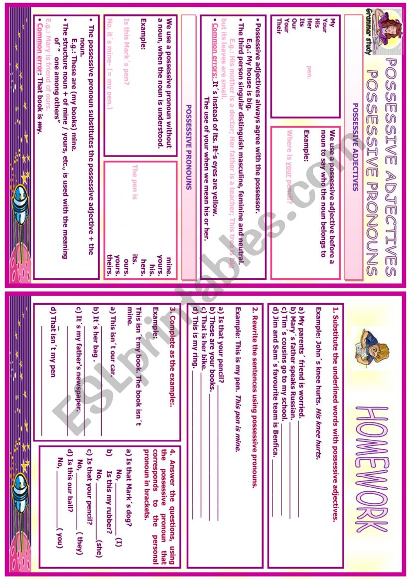 Personal pronouns worksheet