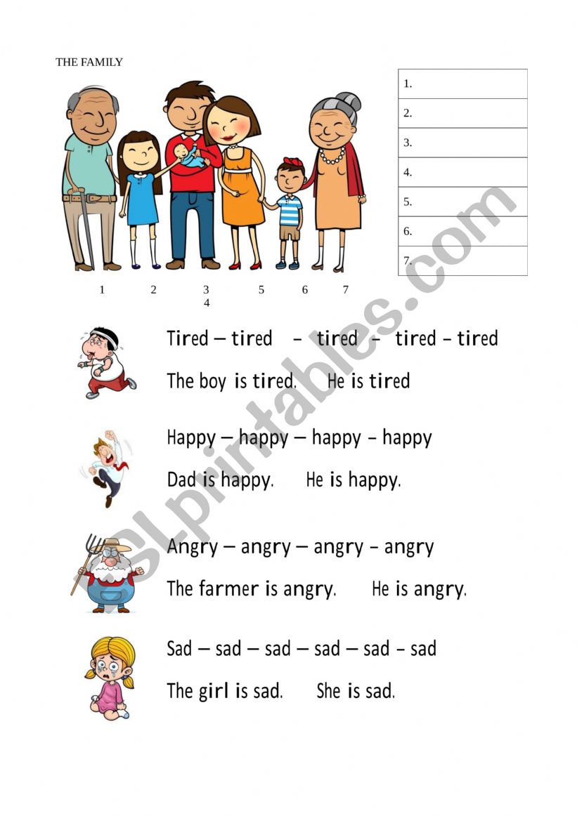 Family worksheet