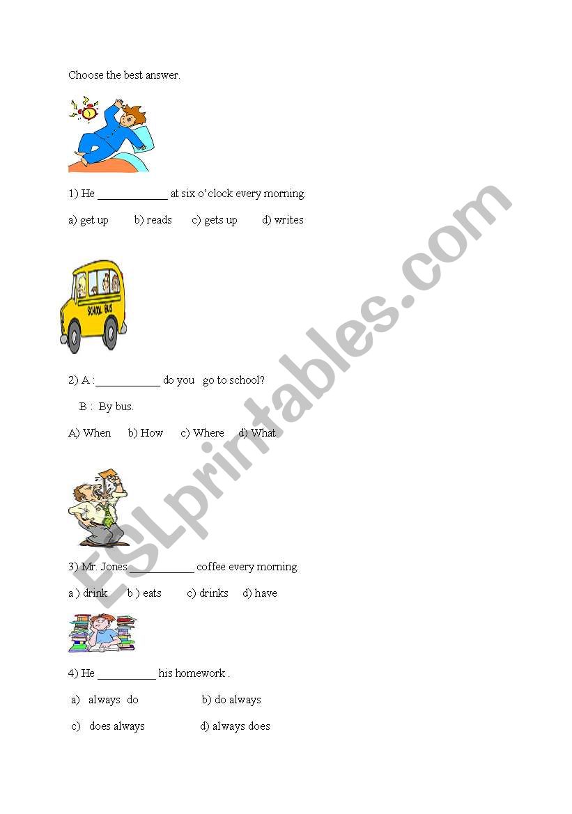 present simple tense worksheet