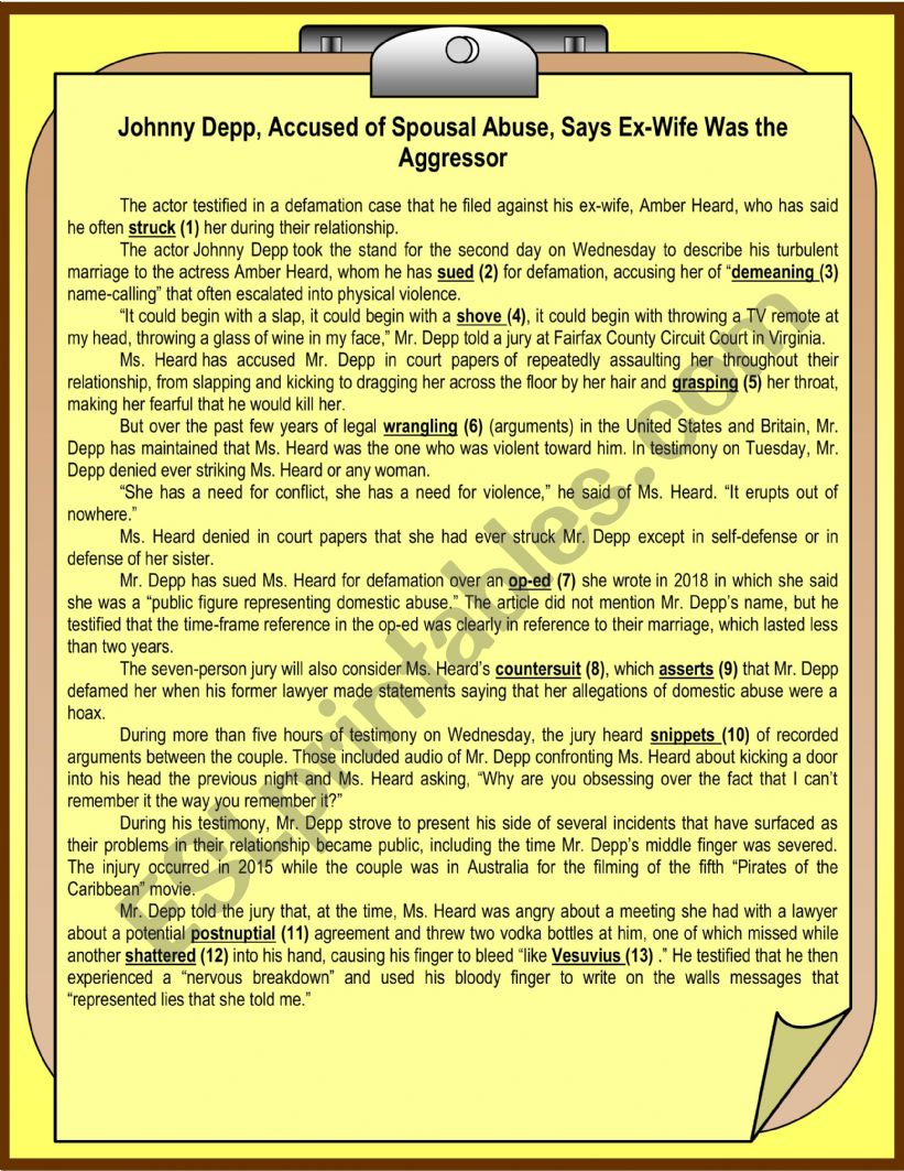 Johnny Depp and Amber HeardÃ¯Â¿Â½s case 