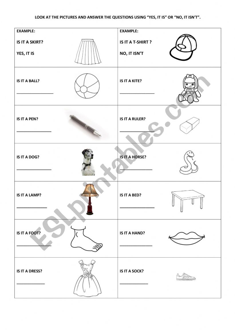 Verb - To be - short answers. worksheet