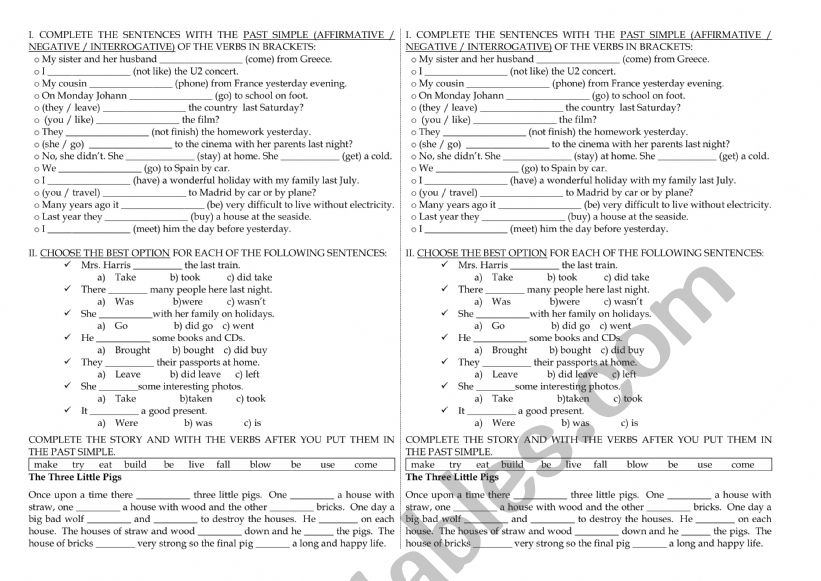 Past Simple worksheet