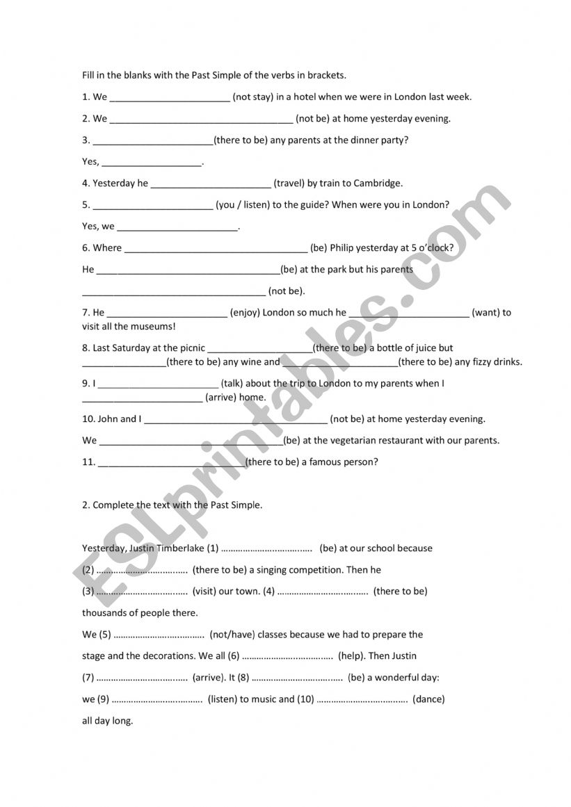 Past simple & gadgets worksheet