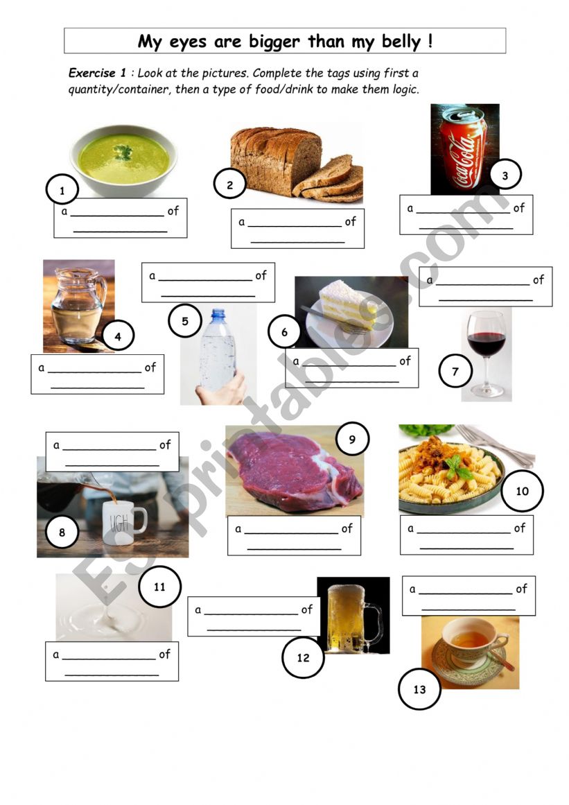 FOOD and QUANTITIES...My eyes are bigger than my belly !