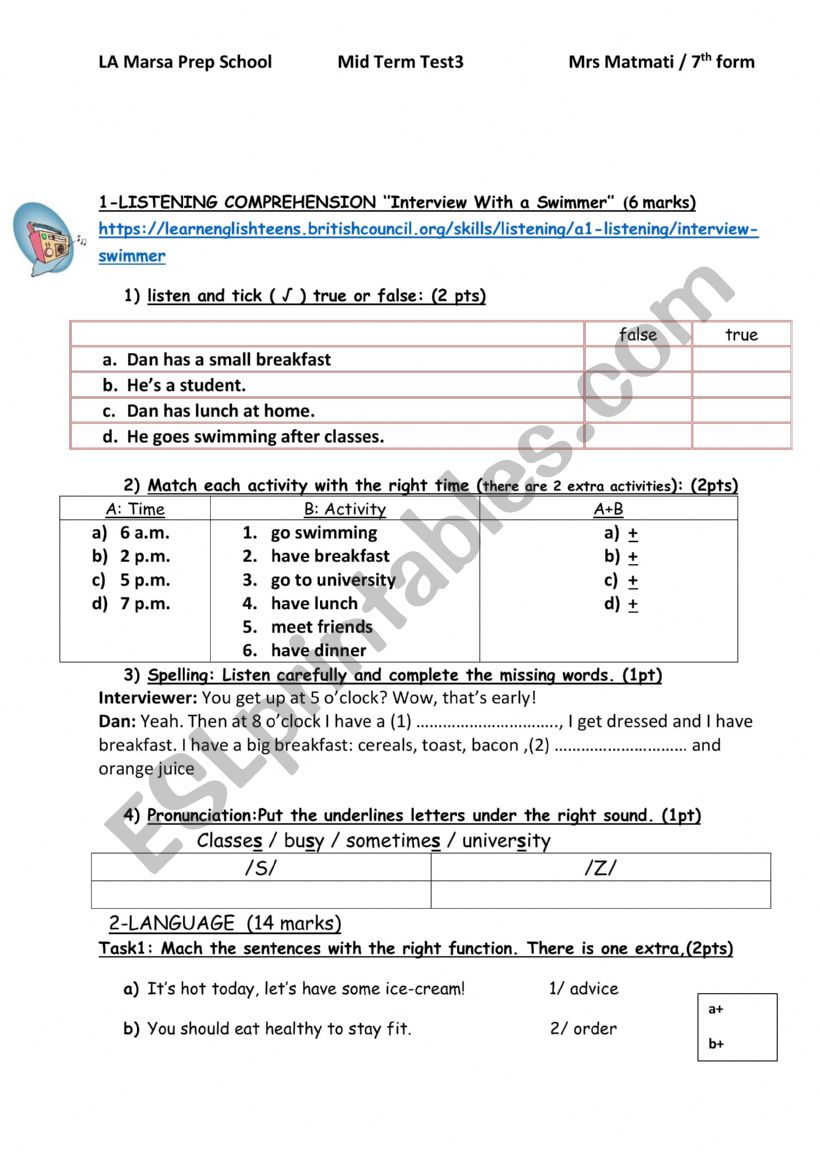 mid term test n3 worksheet