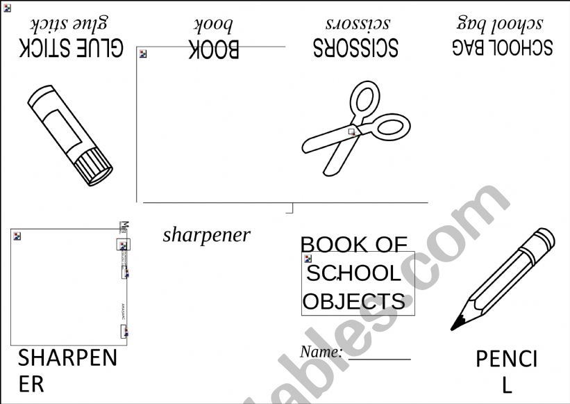 School objects worksheet
