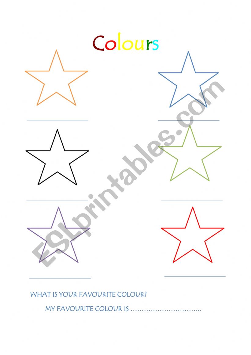 COLOURS worksheet
