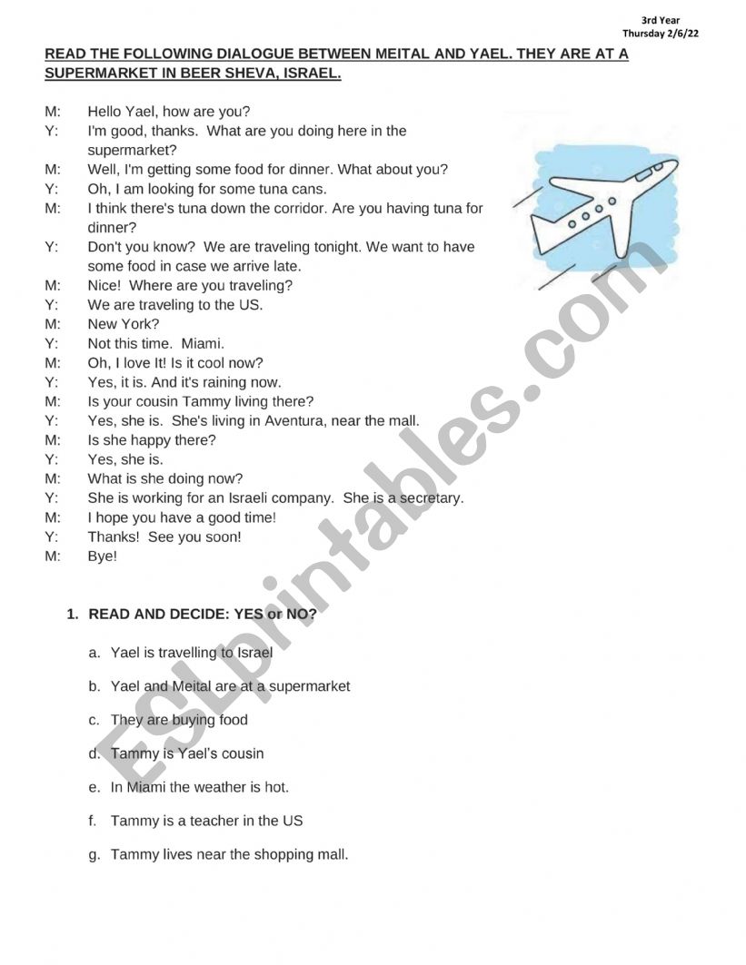 Present continuous practice worksheet