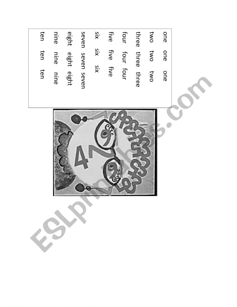 NUMBER- FACE worksheet