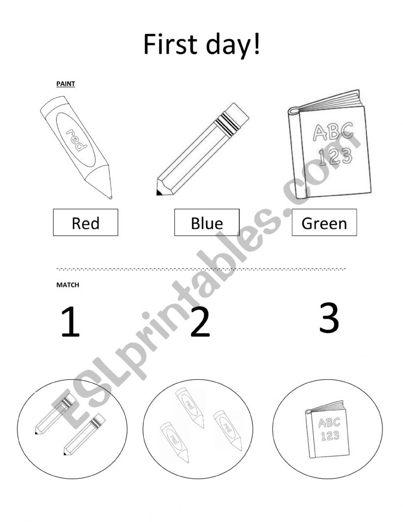 Classroom Objects worksheet