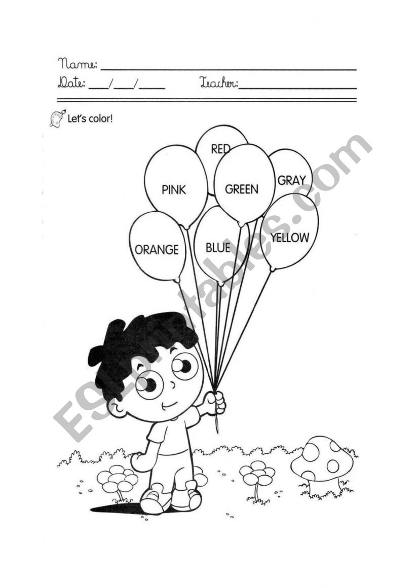 Colors Boy Girl worksheet