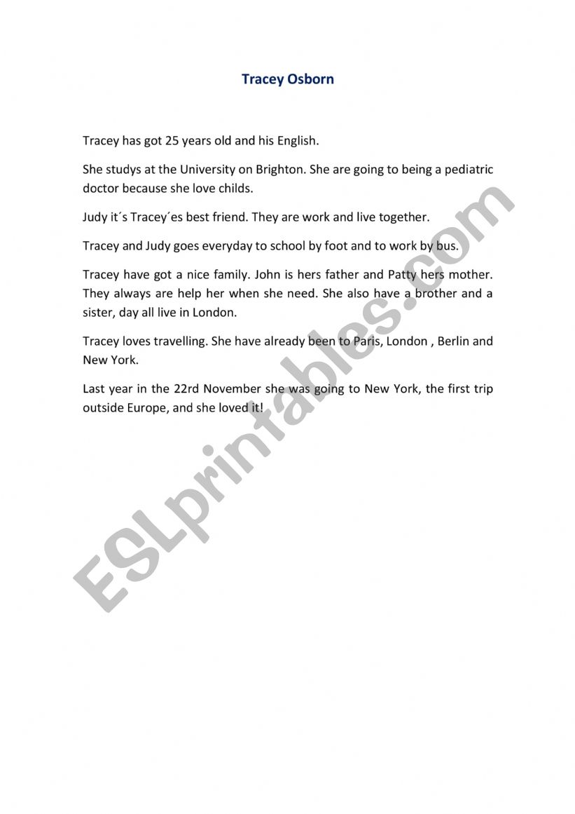 Tracey Osborn - Error correction text
