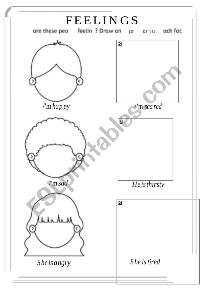 Feelings worksheet