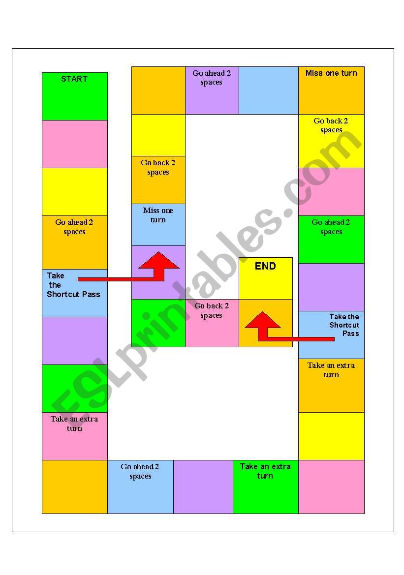 board game format worksheet