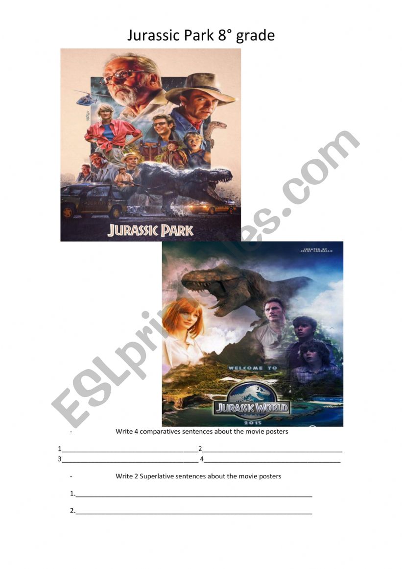 Jurassic park movie questionarie