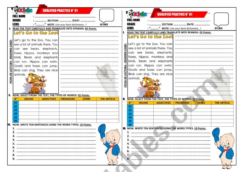 Reading comprehension. worksheet