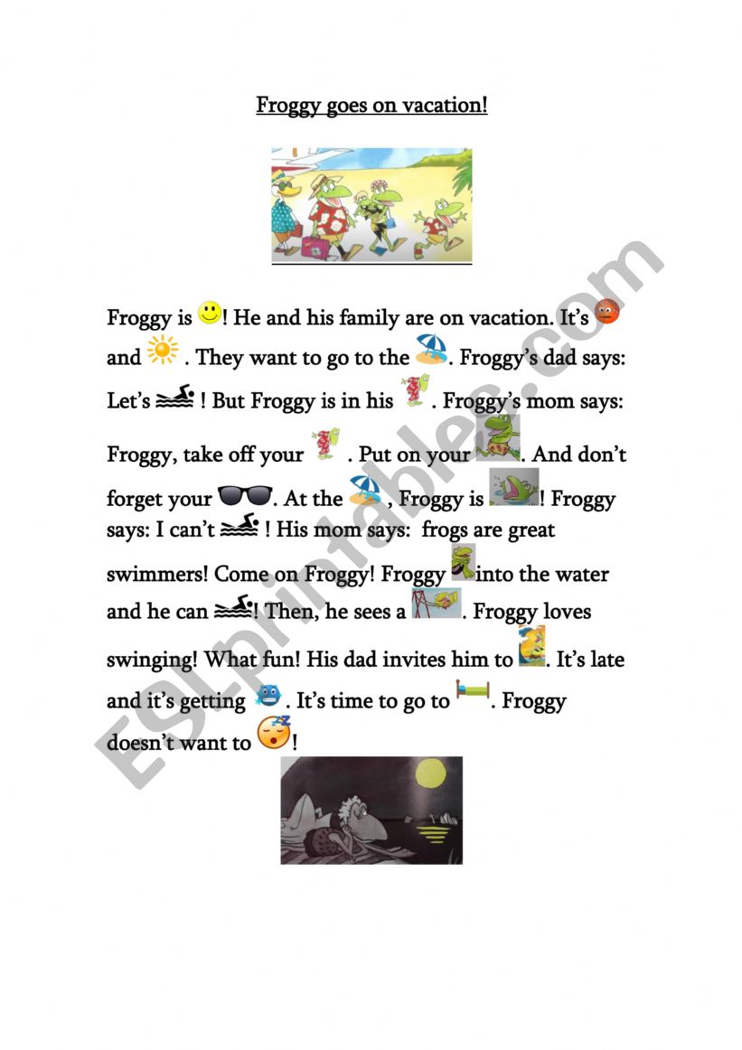 Froggy gets dressed worksheet