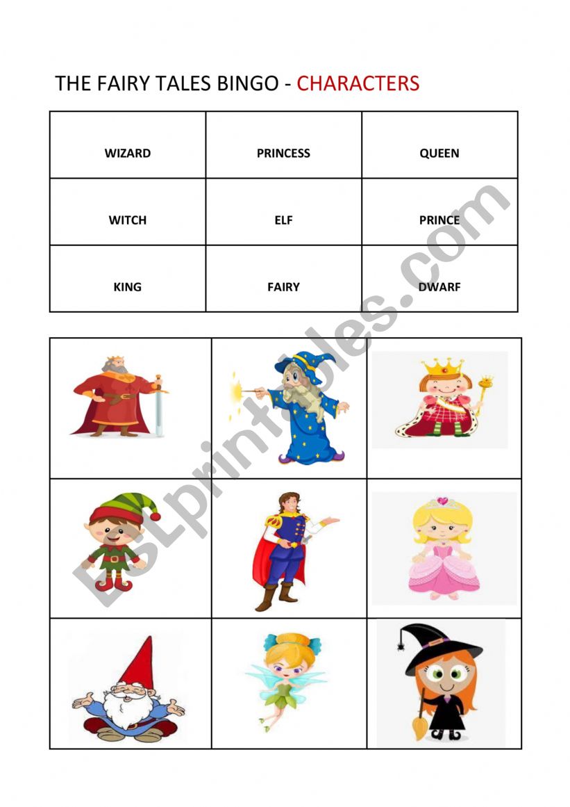 Adult summer reading program fairy tale bingo card descubra as