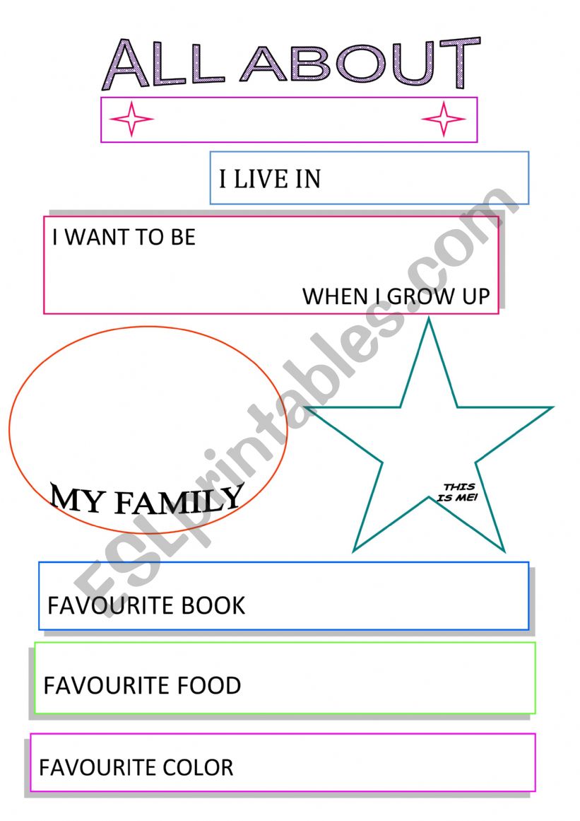 ALL ABOUT ME  worksheet